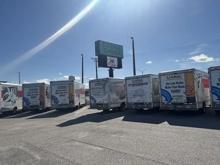 Trucks Parking Outside Storage Choice